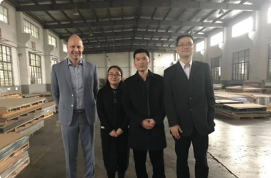 The global sales director of SABIC-PC film and sheet department visited our company for guidance